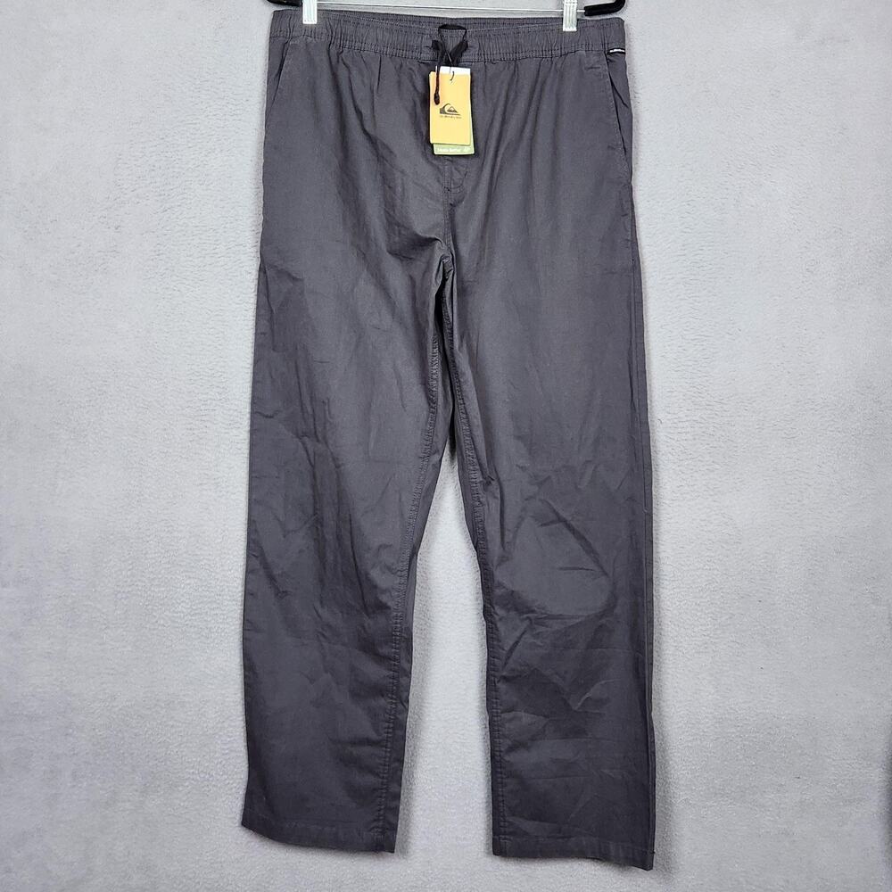 Quiksilver Pants Mens XL Gray Organic Cotton Stretch Elastic Waist AQYNP03032